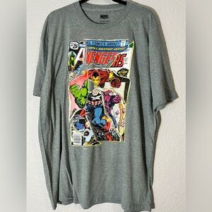 Marvel Comics Avengers Graphic Tee Short Sleeve T-short grey size‎ 2X super hero